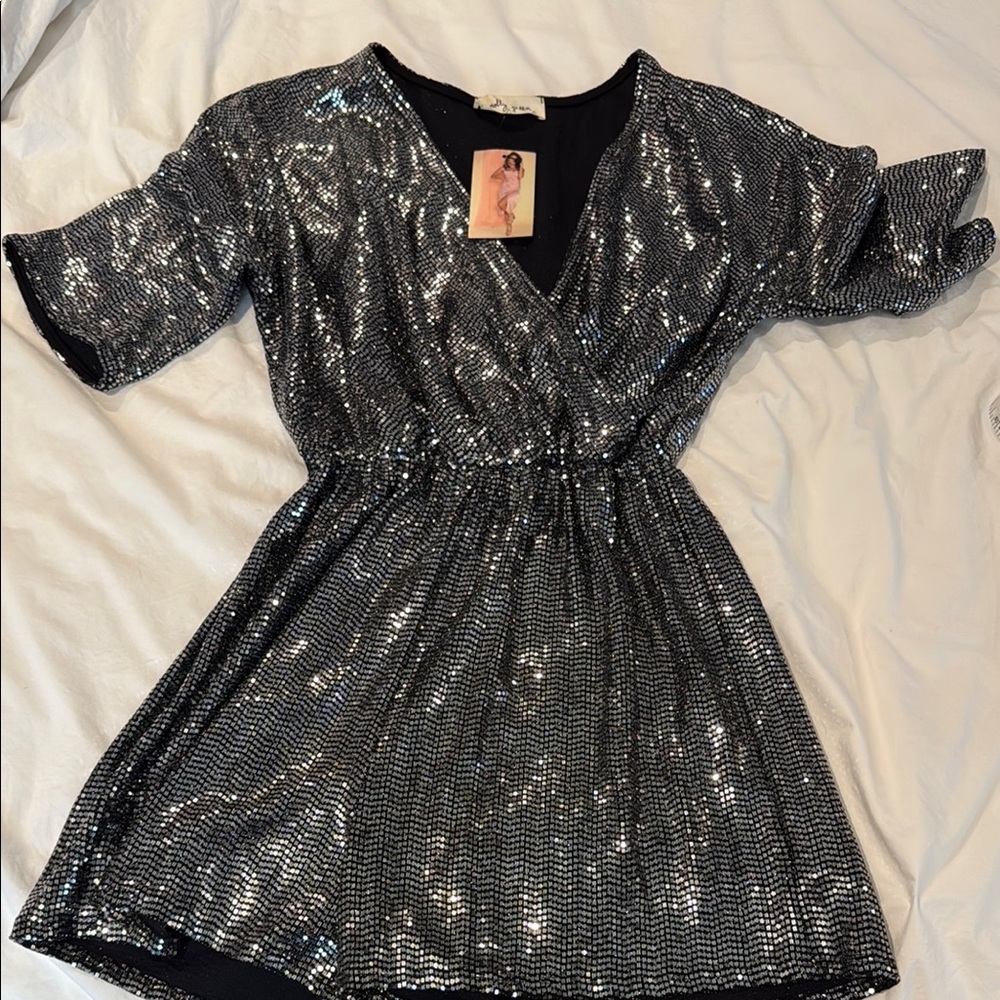Silver Sequin Romper